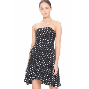 KEEPSAKE polkadot strapless dress Soul Fire Mini Size Small black white ruffle